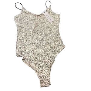 Gaze Leopard Cheetah Print Bodysuit  Size S